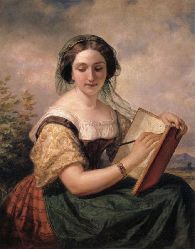 Huntington Daniel A Portrait of Mlle Rosina, A Jewess